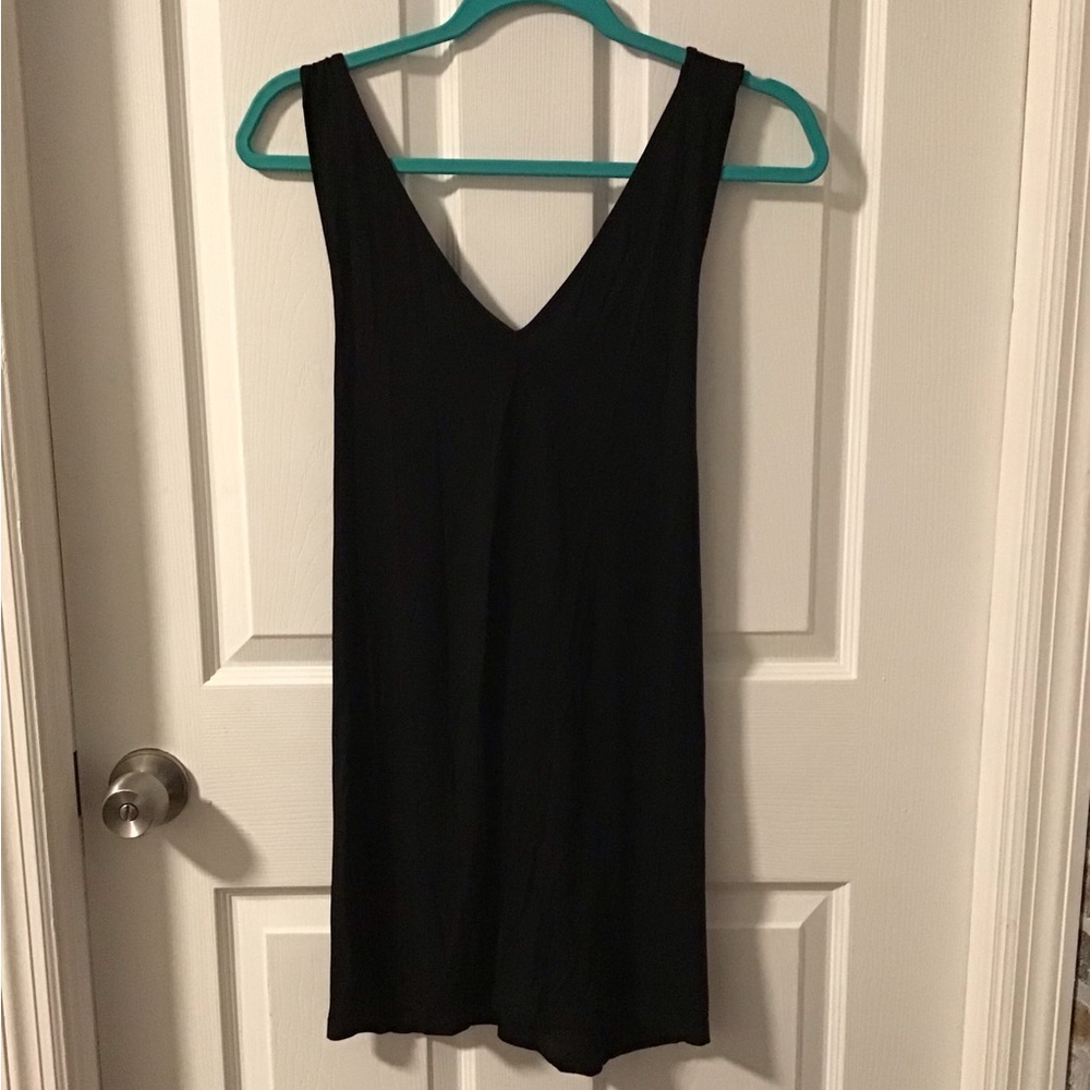 NWT!Simple Black Backless Cross Strap Tank